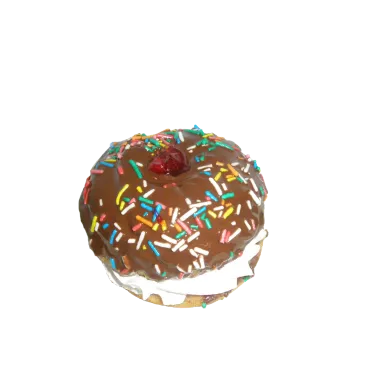 Choc Topped Cream Donut